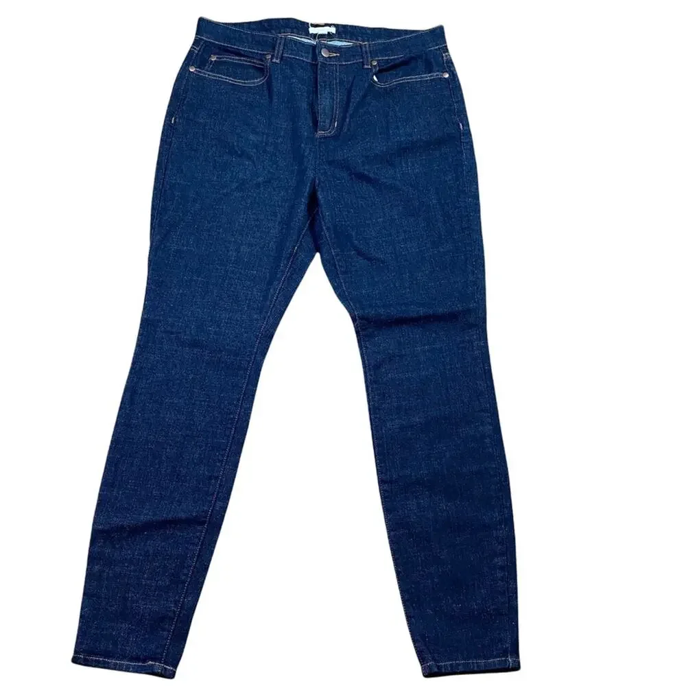 Eileen Fisher High Rise Jeans Sz 12 Dark Wash
